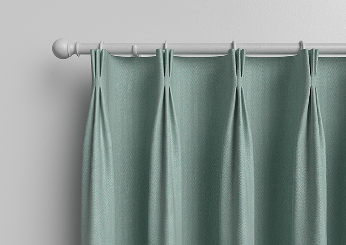 Delicate Chevron, Turquoise - Made to Measure Curtains - Image 11